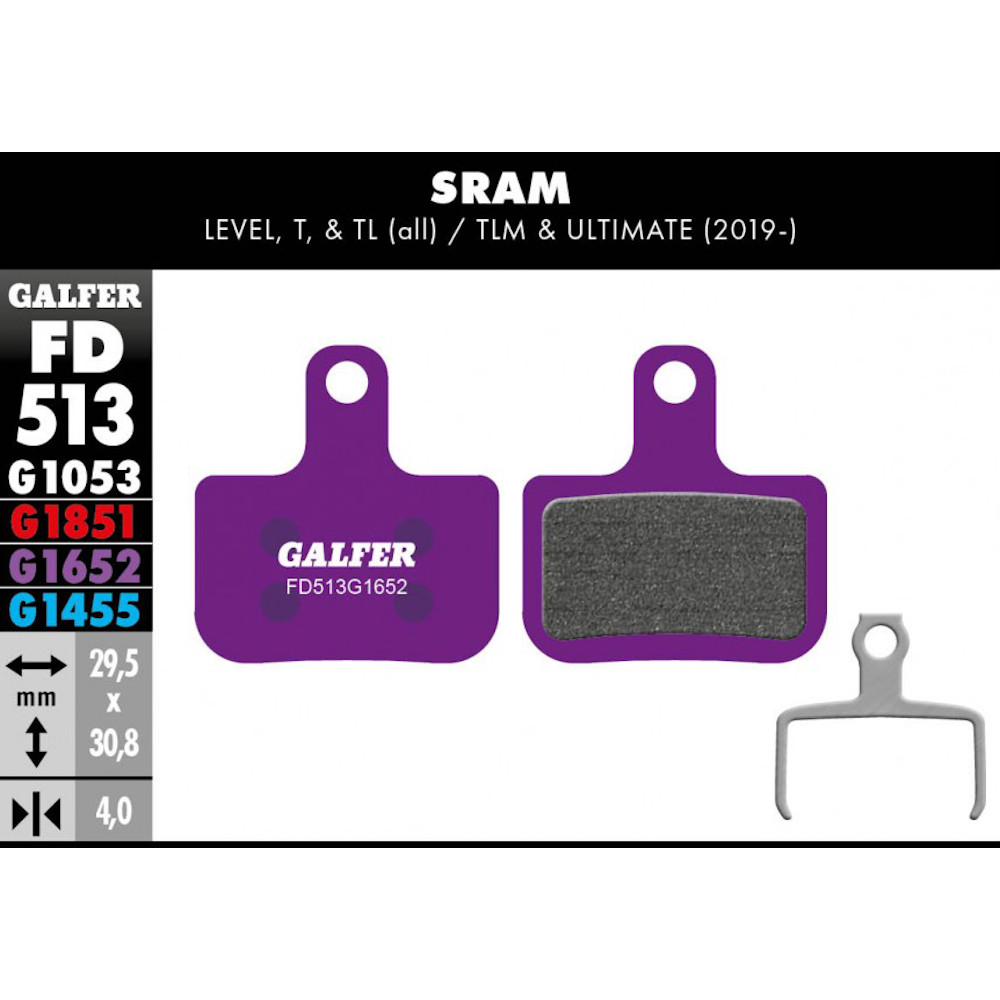 Galfer SRAM Level Brake Pads - E-Bike Compound eMTB Electric Bicycle Pad New