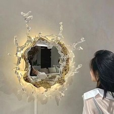 Water splash mirror, unique wall mirror with ...