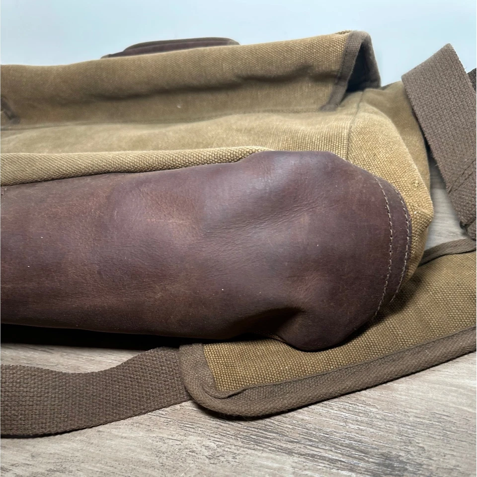 Bolso Mensajero de Cuero de Lona Rothco para Hombres Bolso Bandolera para Laptop Foto 4 de 4