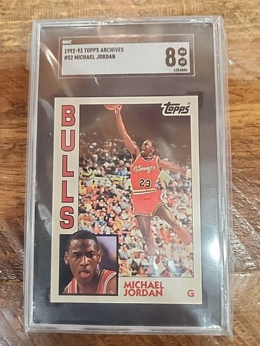 Michael Jordan Card 1992-93 Topps Archives #52 SGC 8 Bulls GOAT Sweet Card