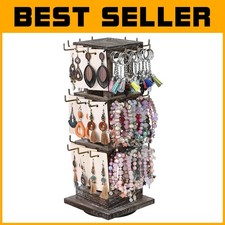 Versatile Jewelry Display Rack with 36 Hooks - Ideal for Home or Vendor Use