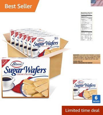 Biscos Creme Filled Sugar Wafers, 6 - 8.5 oz Boxes