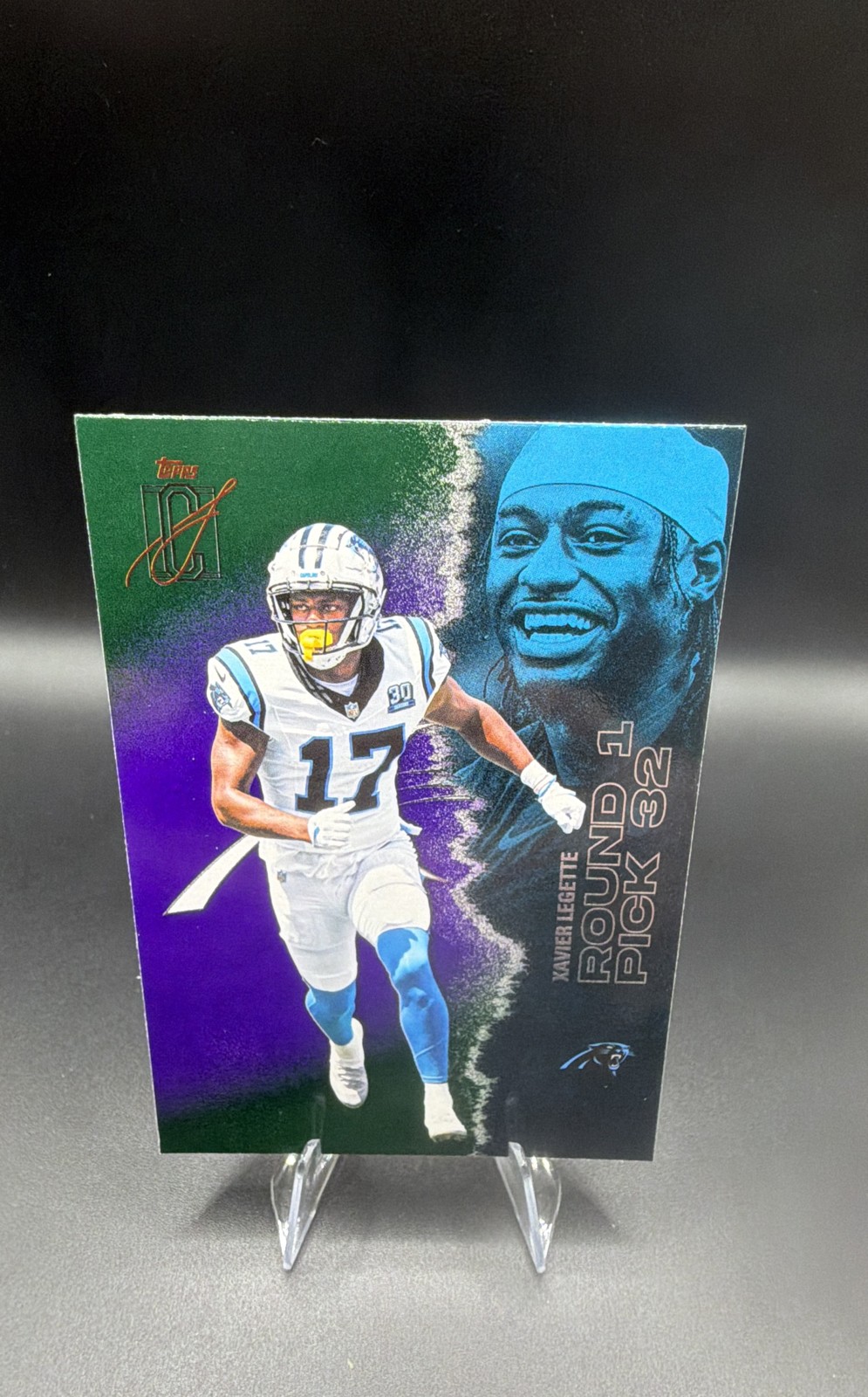 2025 Topps Signature Class - Xavier Legette -  Green & Purple #65 Panthers