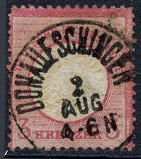 D. Reich Nr. 25 gestempelt mit Baden K1 DONAUESCHINGEN 688