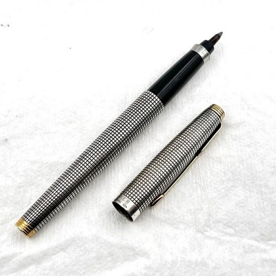 VTG Parker USA Sterling Silver Cap & Barrel Cisele Capped