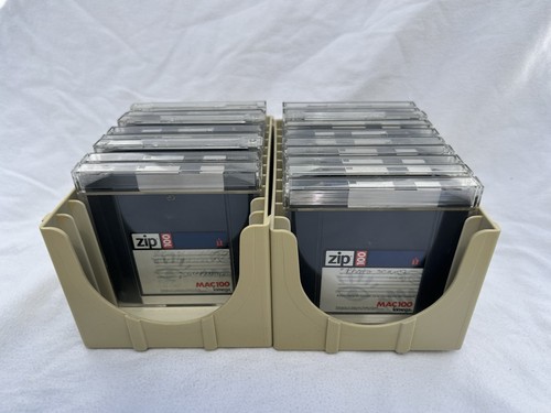 Lot of 18 Iomega Zip 100MB Disks Formatted for Mac - UNTESTED - READ W ...