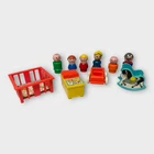 Fisher Price Play Family House Little People Figures & Furniture Lot Vintage 70s