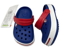 Crocs Baby Infant Boys Slip-on Clogs Size 4-5 Royal Blue Water Friendly Sandals
