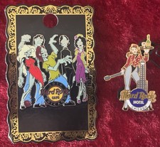 2 X HARD ROCK CHICAGO PINS-HOTEL BELLHOP GIRL, CAFE 2014 DANCING ZOMBIES