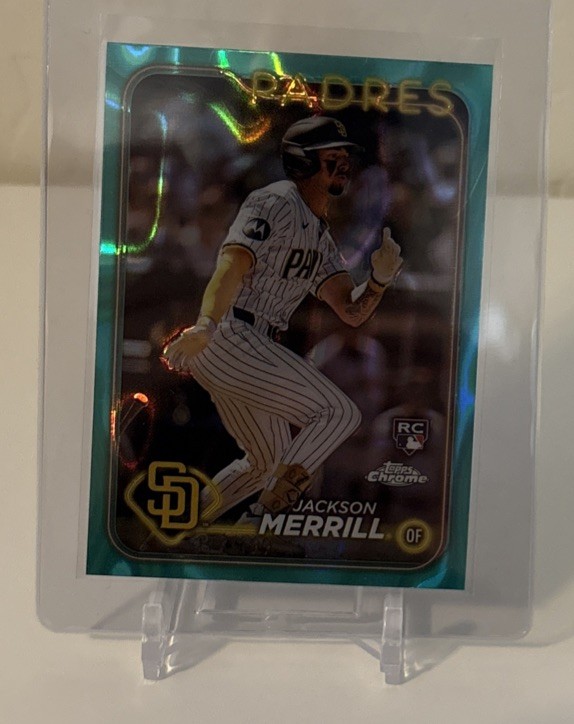 2024 Topps Chrome - Jackson Merrill #207 Aqua Lava Refractor /199 (RC)