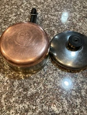 VINTAGE REVERE WARE  1 QT. SAUCE PAN/ LID  COPPER BOTTOM ( 1967),  Clinton ILL