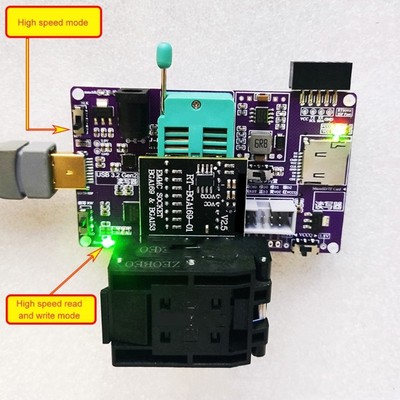 Efficient eMMC Chip Reader and Writer with USB3.0 Support for Chip Programming