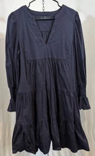 Pomander Place by Tuckernuck Navy Blue Cotton Poplin Kenzo Mini Dress sz M NWOT
