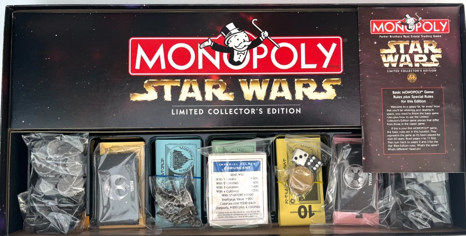 Monopoly Star Wars LIMITED COLLECTORS EDITION 1996 Complete EXCELLENT CONDITION - Image 4 of 4