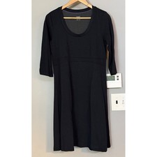 Horny Toad Black 3/4 Sleeve Knit Midi Dress Women's Size Medium