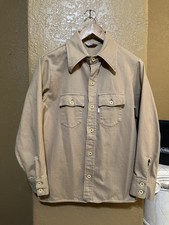 Vintage 1960s/1970s LEVI S Long Sleeve Button Up Shirt Tan Mens Medium