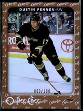 2006-07 O-Pee-Chee #12 Dustin Penner Anaheim Ducks 3/100 - Rainbow Card