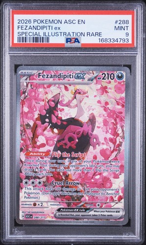 2026 POKEMON ASC EN-ASCENDED HEROES #288 FEZANDIPITI EX PSA 9