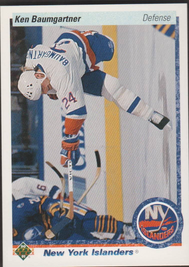 1990-91 UPPER DECK  KEN BAUMGARTNER RC #439