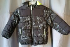 Oshkosh B'Gosh Jacket Full ZIp Hooded Dinosaur Boy's Med 5-6