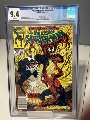 The Amazing Spider-Man #362 CGC 9.4 Venom Carnage