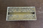 Vintage Ornate Tissue Box Cover Gold Tone Metal Floral Design AS IS *READ*