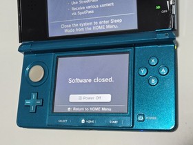 Nintendo 3DS Launch Ed. Handheld System Aqua Blue Teal, CTR-001 USA, Tested READ