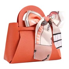 Sac Cadeau Ou Sac Décoration Simili Cuir Fleurs Bonbons Surprises