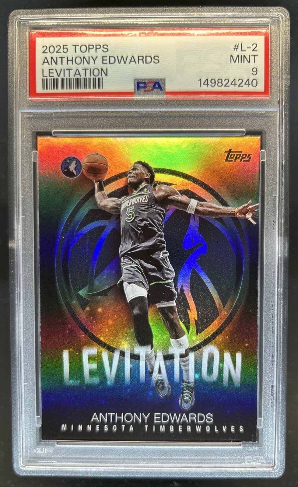 2025-26 Topps Anthony Edwards Levitation #L-2 Timberwolves PSA 9