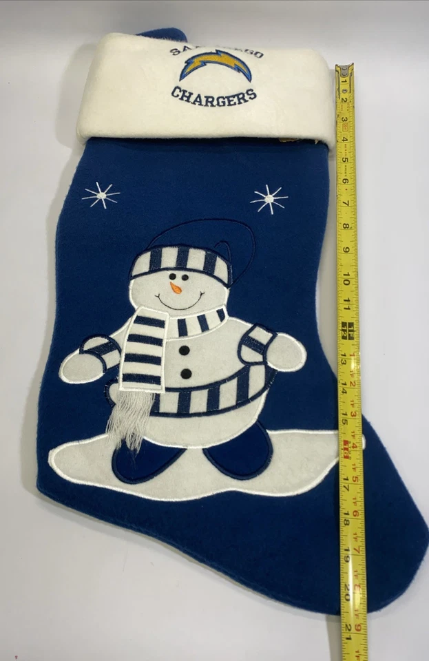 NFL San Diego Chargers Snowman Stocking XL - NWOT - Image 2 of 4