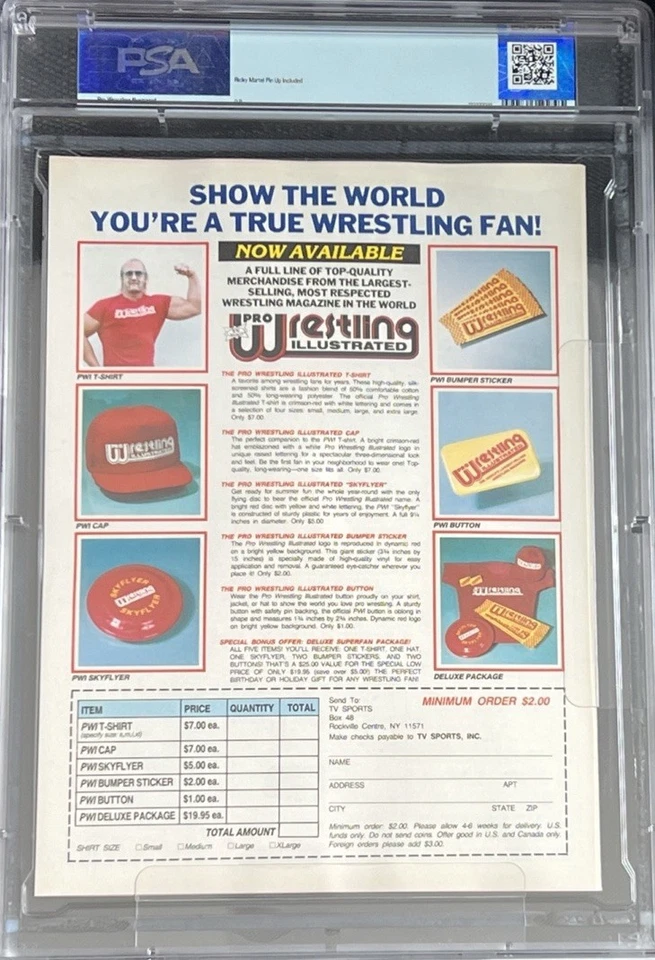 PSA 9.8 PRO WRESTLING ILLUSTRATED November 1984 Auto SIGNED Sgt. Slaughter Pop 1 - Image 2 of 4