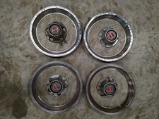 1987 87 91 Ford F150 Truck Bronco Redline Trim Rings And Center Caps Set 1991