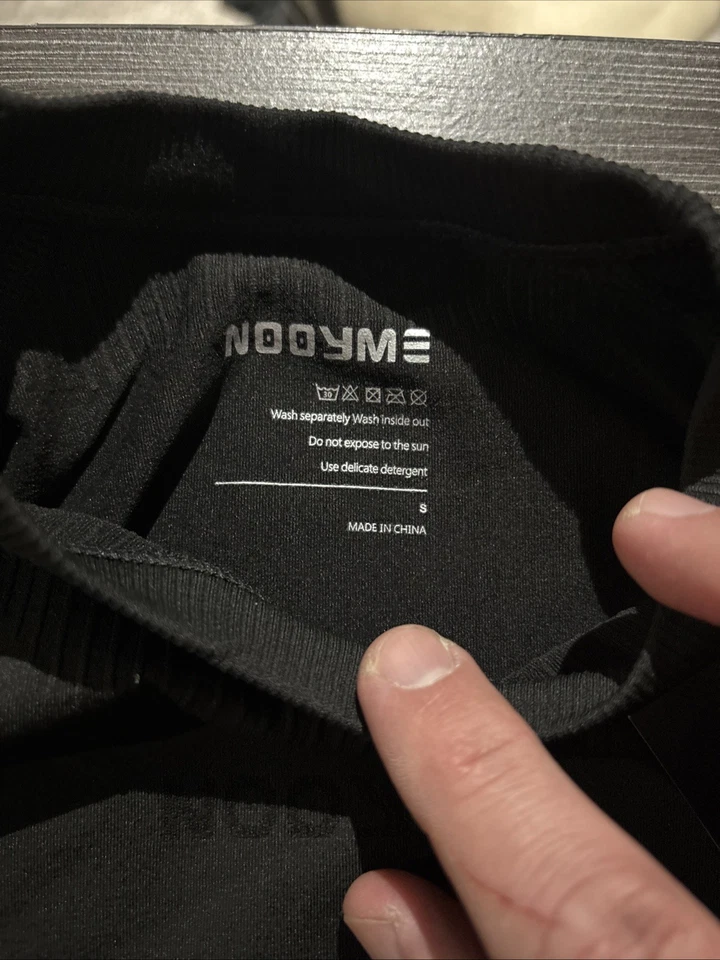 Camiseta y pantalón Nooyme manga larga ciclismo correr pequeño negro Foto 4 de 4