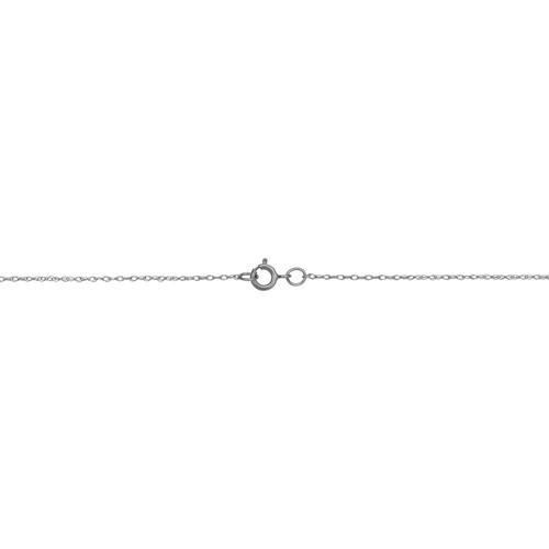 10k White Gold Rope Chain Pendant Pendant Necklace (0.7 mm, 18 inch) - Picture 3 of 6