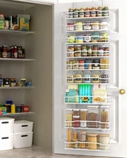 Moforoco White 9-Tier Over The Door Pantry Organizer, Organization And Storage