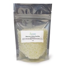 White Beeswax Pastilles Beads 100 Pure  Natural Made in USA Bulk 2 oz
