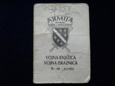 Bosnienkrieg Milit&auml;rausweis Armija BiH Military ID Bosnian War Year 1993