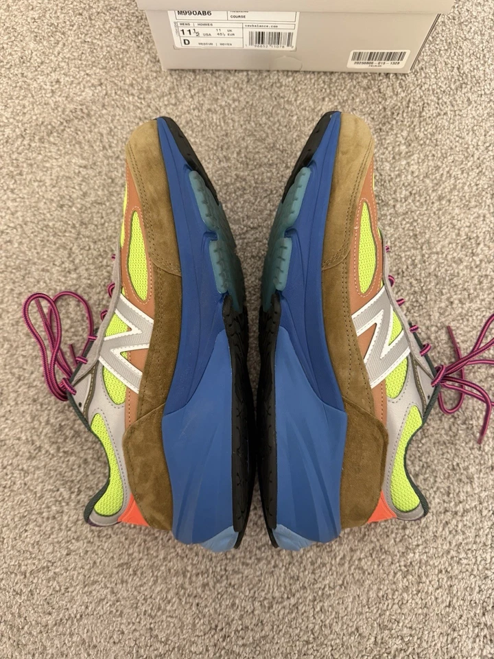 Size 11.5 - New Balance Action Bronson x 990v6 Made in USA Baklava RARE - Image 3 of 4