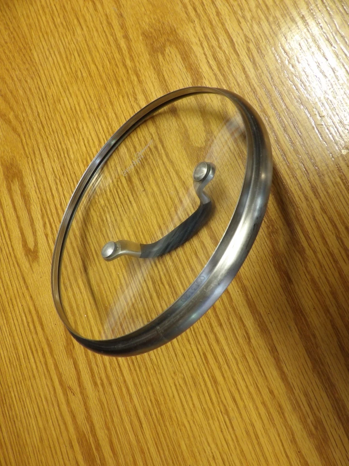 Simply Calphalon Stainless Steel Glass Lid 7" O.D 6 5/8  I.D Cool Handle #88 - Image 3 of 4