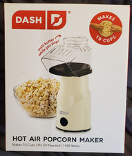 DASH Hot Air Popcorn Popper Maker with Measuring Cup - Cream