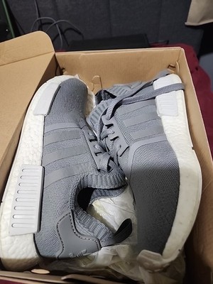 Adidas Boost NMD R1 Primeknit BY8762 Women's Size 9 Grey Running Shoes Worn Once