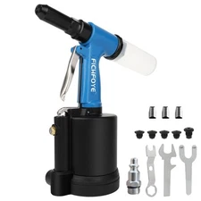 Heavy Duty Pneumatic Rivet Gun 3916lbs Rivet Gun Set- 3/32" 1/8" 5/32" 3/16" ...