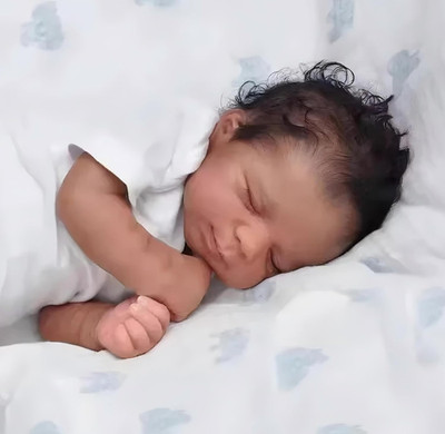 Pinky Reborn 18 Inch Realistic Full Body Vinyl Black Reborn Baby Dolls African A