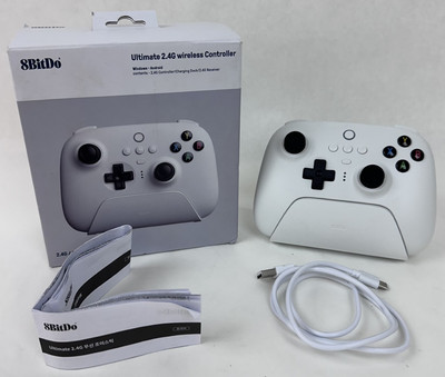8BitDo Ultimate 2.4G Controller for Windows PC with Dock White 81HA01 OB