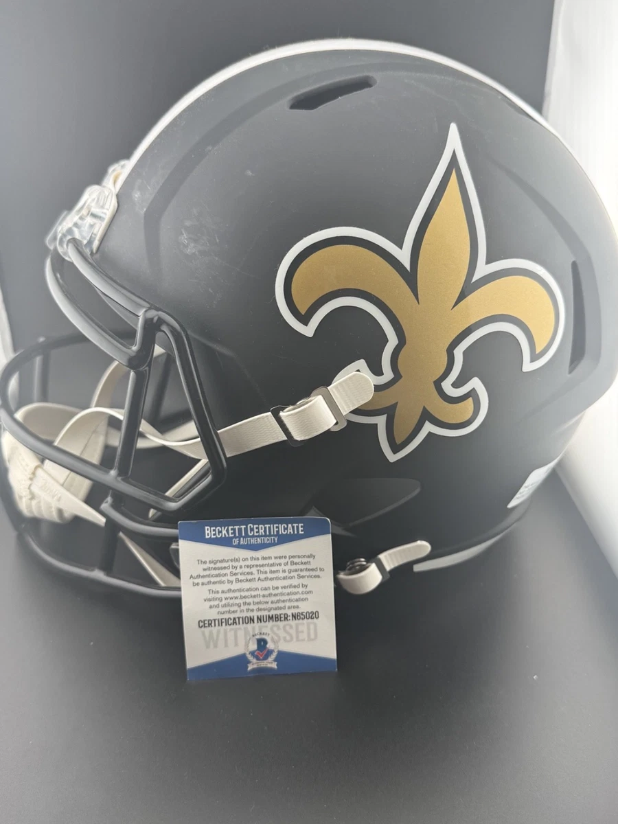 Alvin Kamara 'Who Dat!' Insc Beckett COA Signed Auto Replica Helmet - Saints NB1
