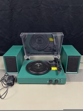 Retro Bluetooth Record Player with External Speakers, 3-Speed Belt-Drive Turntab
