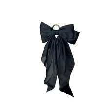 The Midnight Hour Hair Bow Clip Elegant Black Bow Hair Accessory