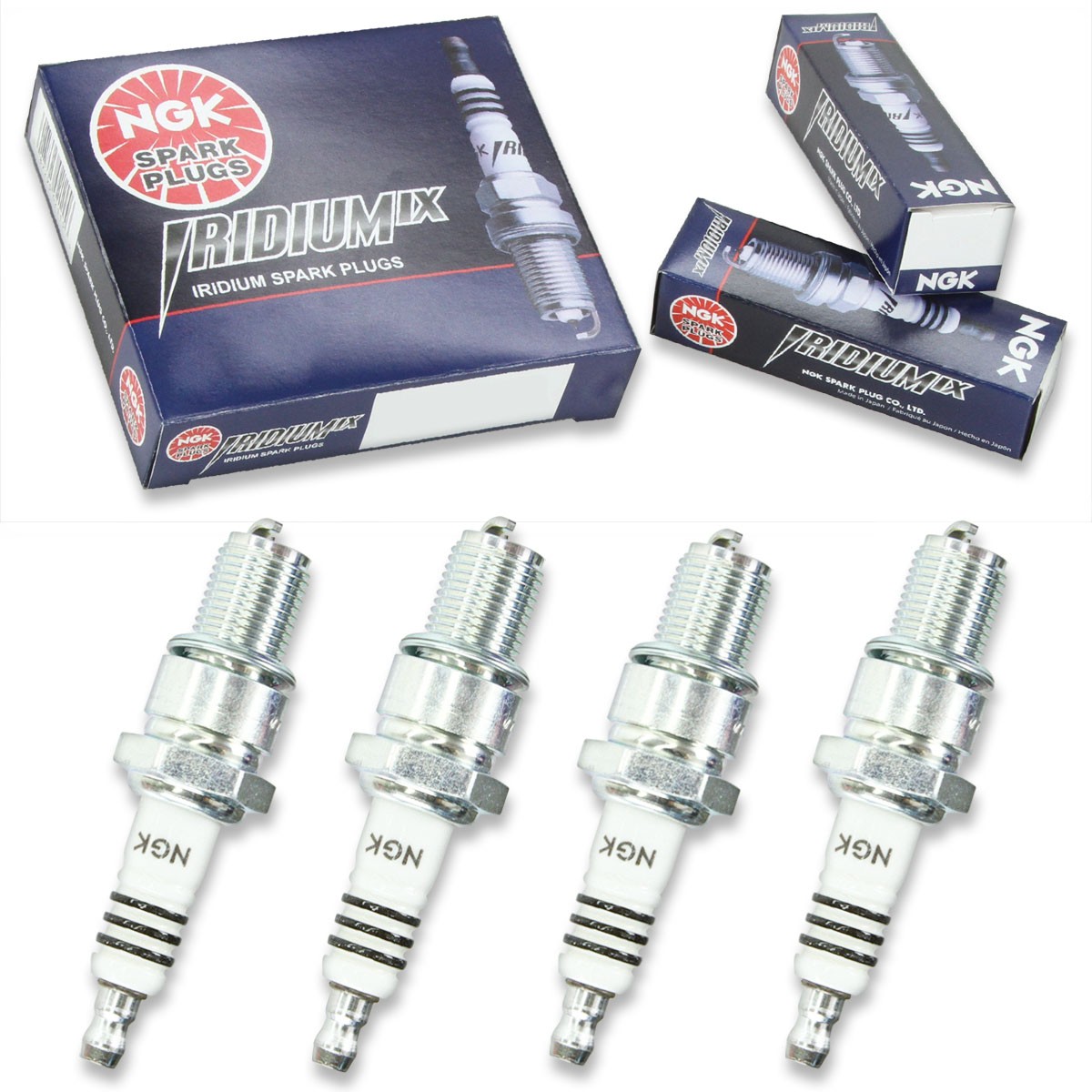 4pcs 1976 Ski-Doo RV 250 NGK Iridium IX Spark Plugs 247cc 15ci TNT Kit Set db