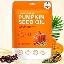 Pumpkin Seed Oil 1000mg with Saw Palmetto 300-Softgels.NEW