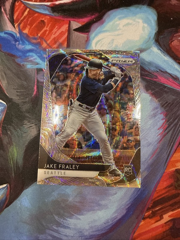 2020 Panini Prizm Blue Wave Prizm /60 Jake Fraley #19 